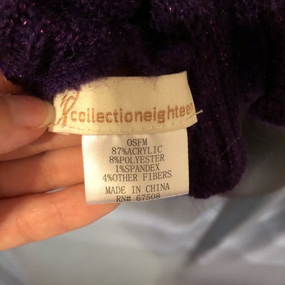 Collection 18 Purple Ruffle Scarf - Picture 5 of 5